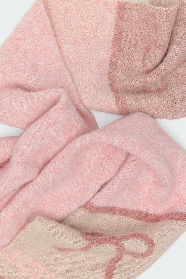 Edikted Chunky Bow Scarf Pink