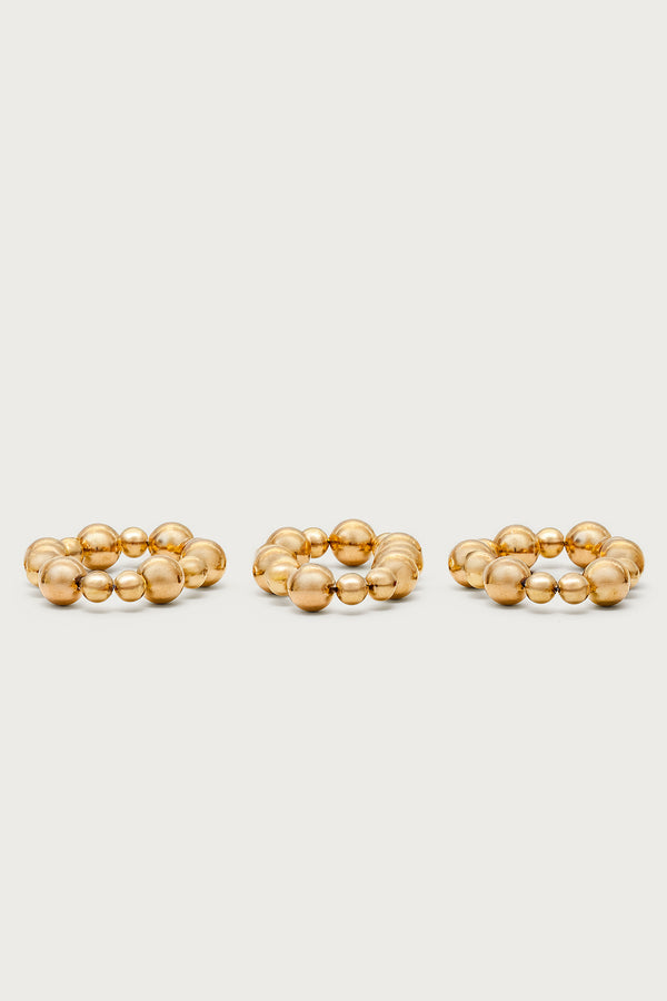 Edikted Chunky Bubble Bracelet Set Gold