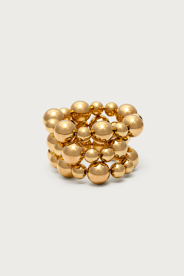 Edikted Chunky Bubble Bracelet Set Gold