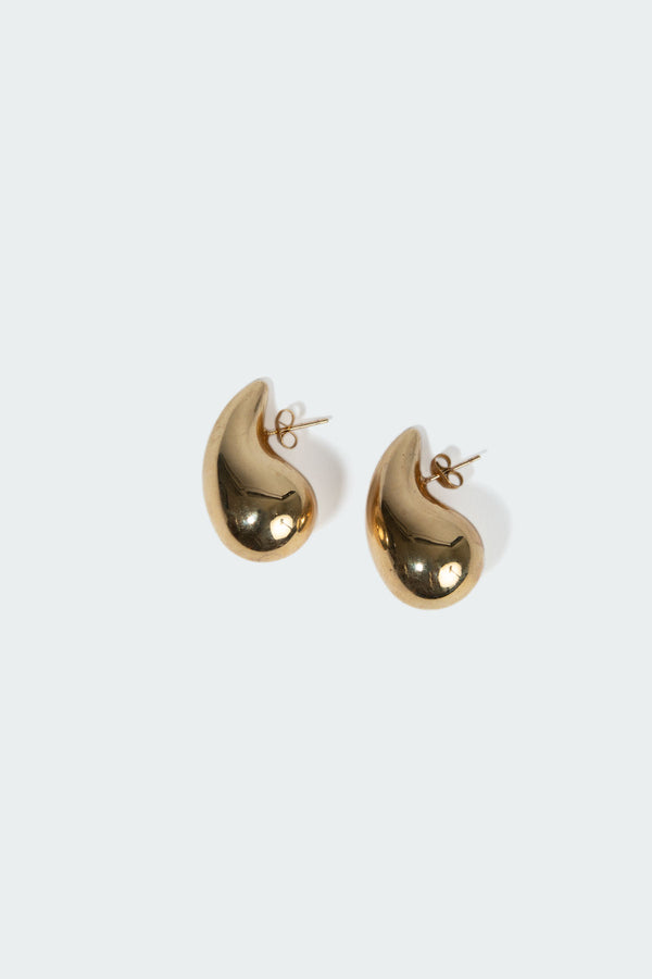edikted Chunky Droplet Stud Earrings gold