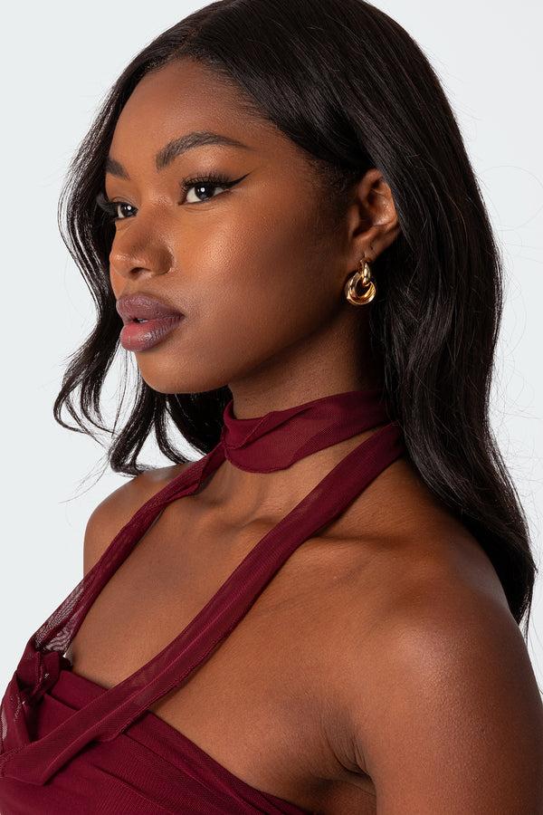 Edikted Chunky Knot Earrings Gold