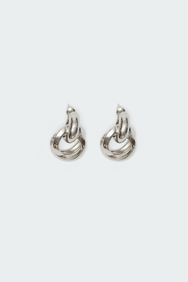 Edikted Chunky Knot Earrings Silver