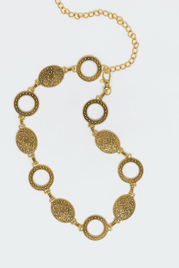 Edikted Circular Chain Belt Gold