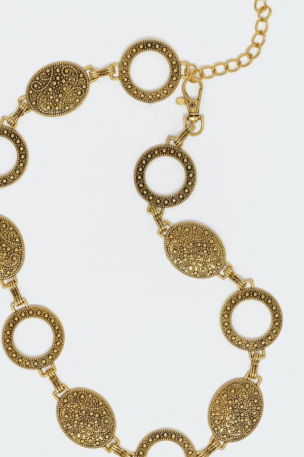 Edikted Circular Chain Belt Gold