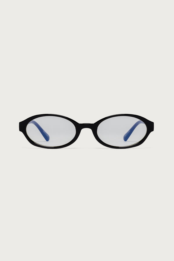 Edikted Clark Oval Blue Light Glasses Black