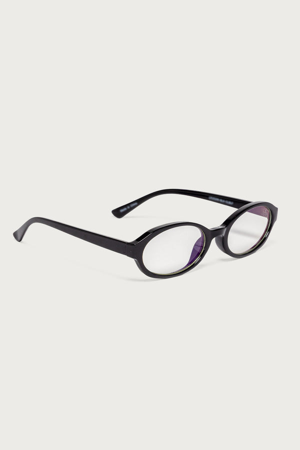 Edikted Clark Oval Blue Light Glasses Black
