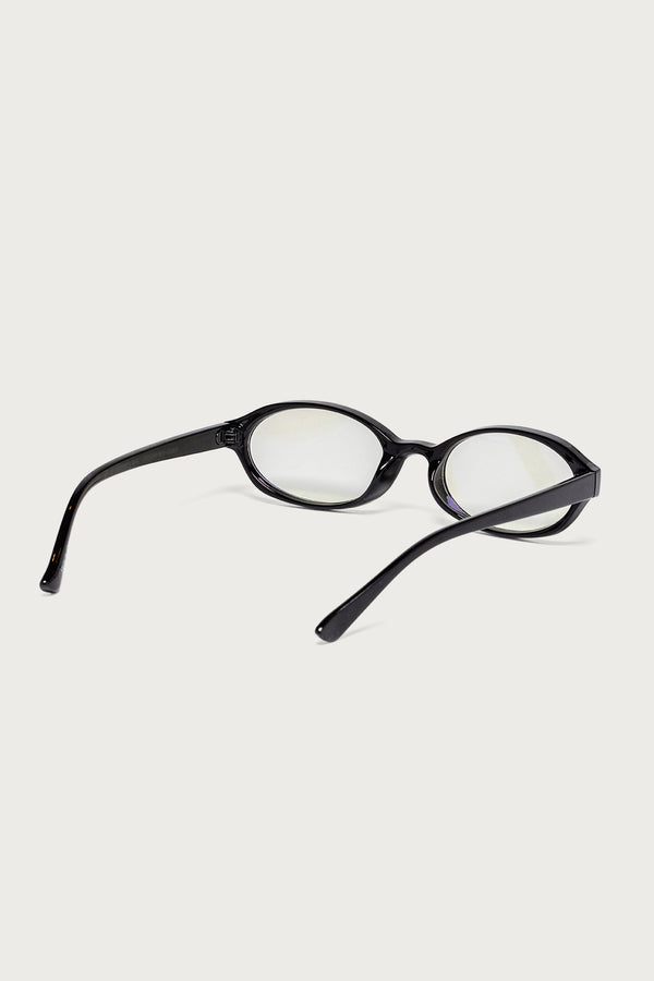 Edikted Clark Oval Blue Light Glasses Black