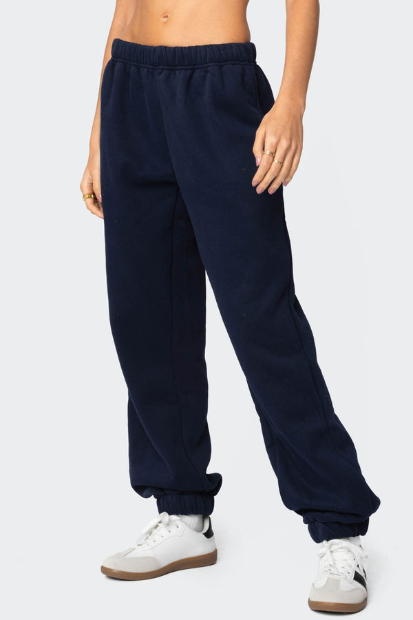 Edikted Clark Oversized Sweatpants Navy