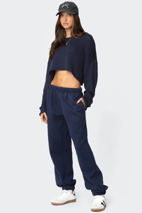 Edikted Clark Oversized Sweatpants Navy