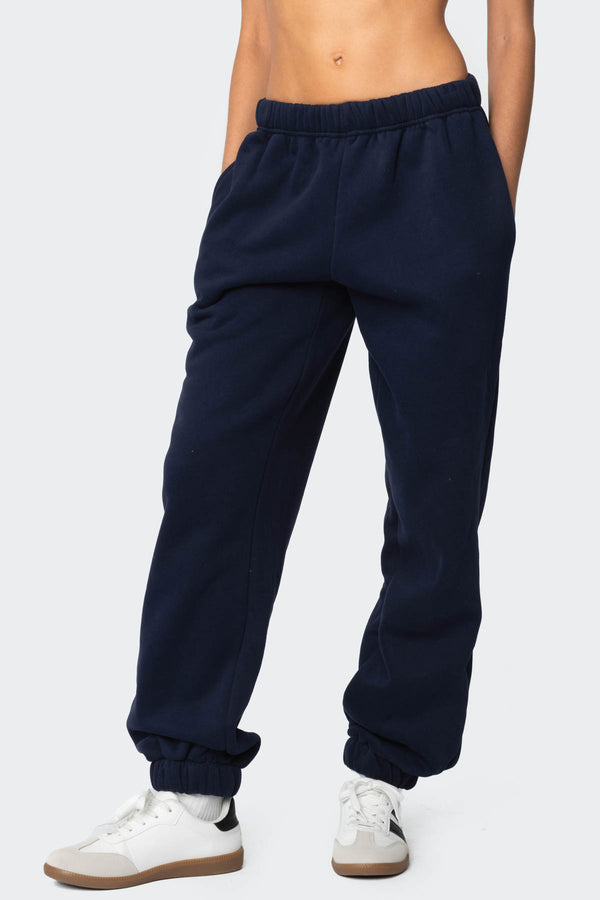 Edikted Clark Oversized Sweatpants Navy