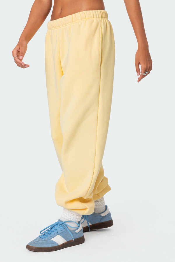 Edikted Clark Oversized Sweatpants Yellow