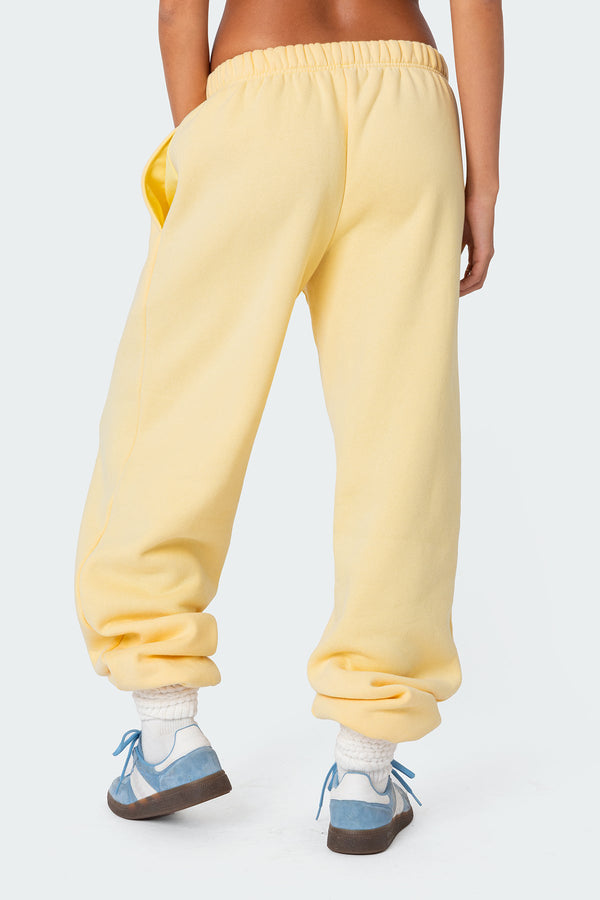 Edikted Clark Oversized Sweatpants Yellow