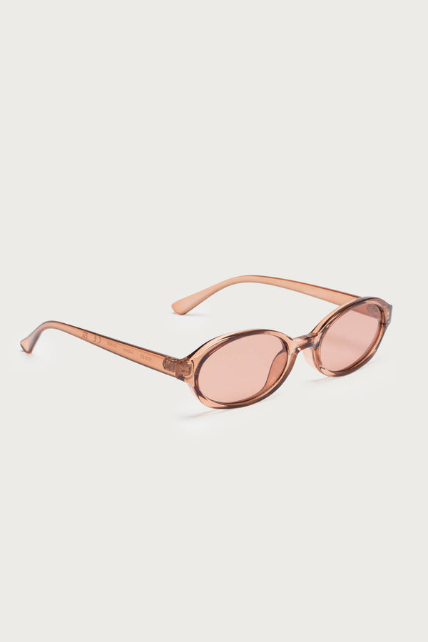 Edikted Clarke Oval Sunglasses Brown