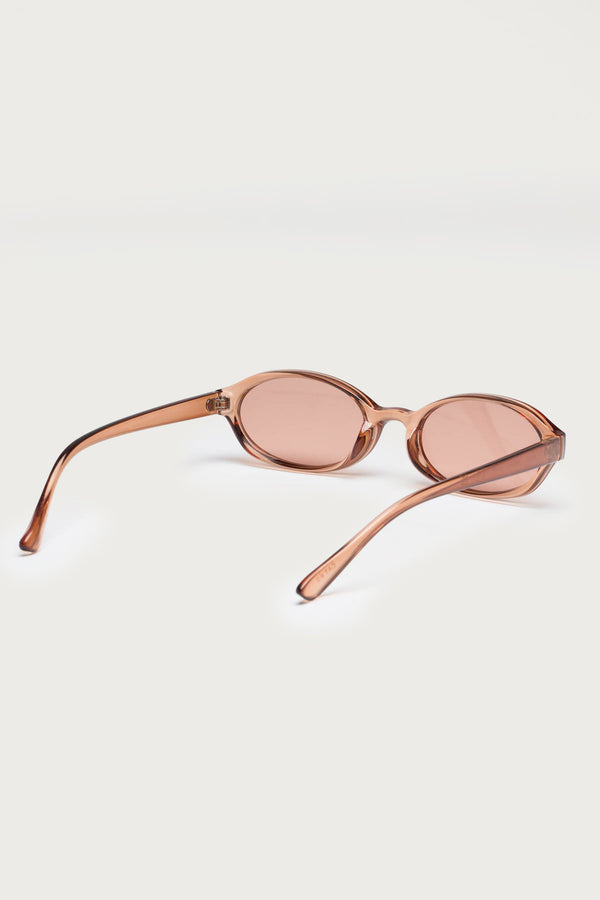Edikted Clarke Oval Sunglasses Brown