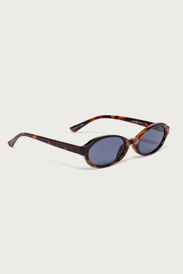 Edikted Clarke Oval Sunglasses Tortoise