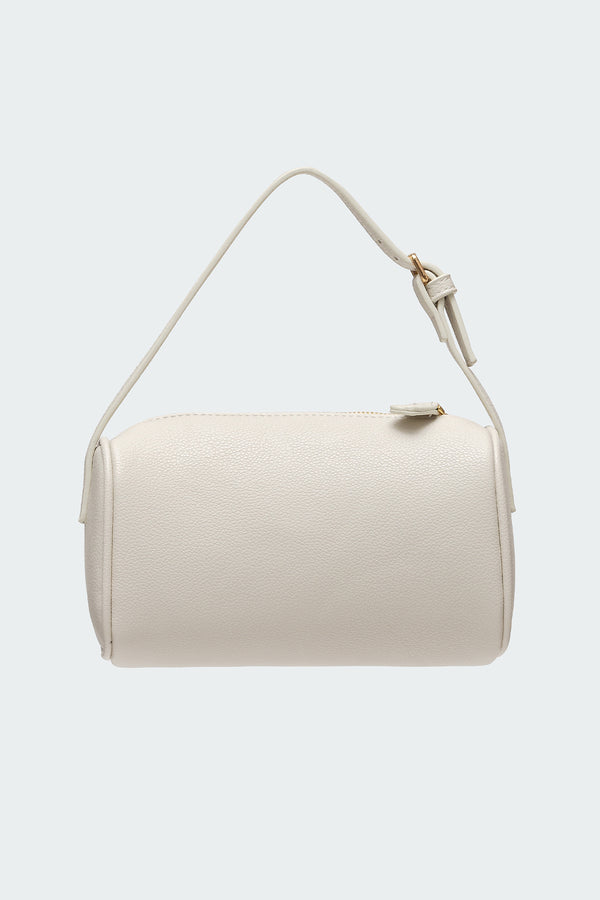 Edikted Classic Faux Leather Mini Bag Ivory