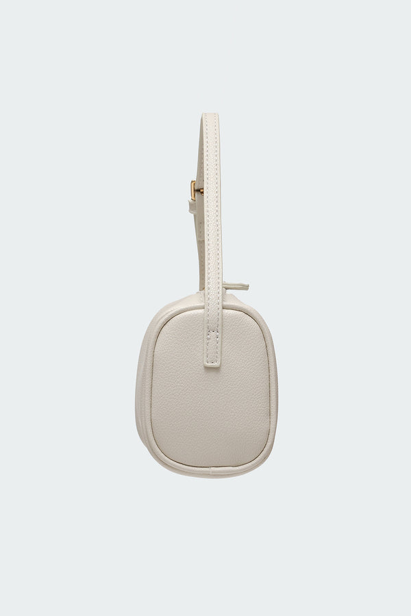 Edikted Classic Faux Leather Mini Bag Ivory