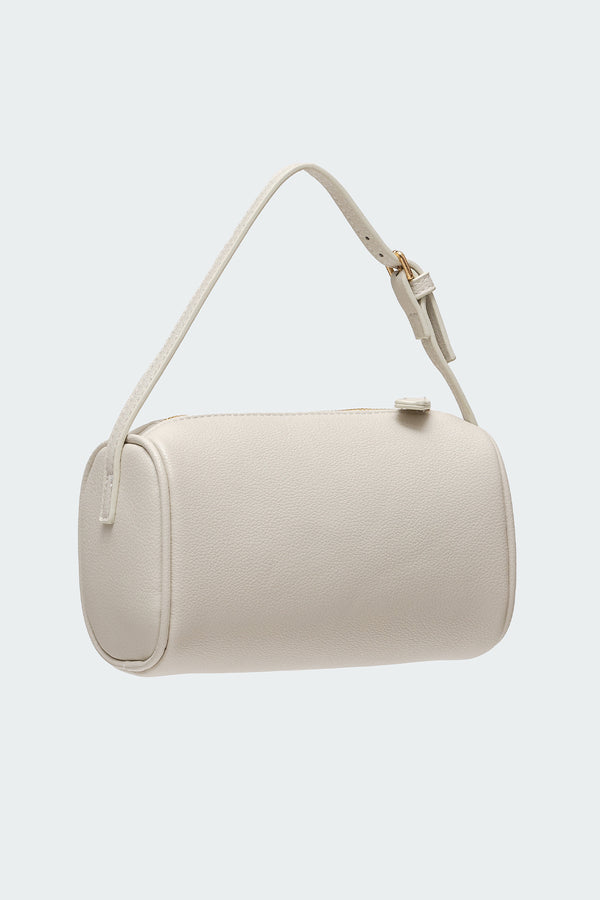 Edikted Classic Faux Leather Mini Bag Ivory