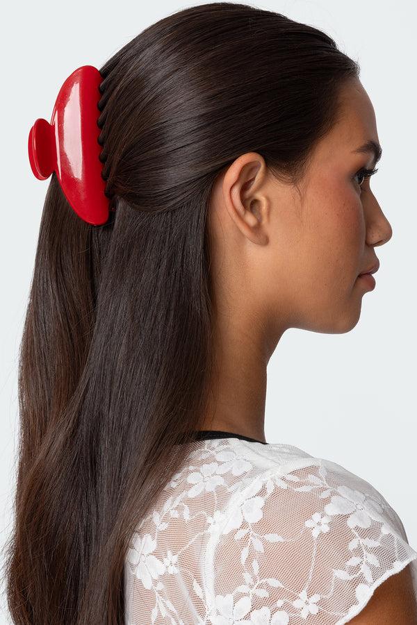 edikted Clean Girl Hair Clip red