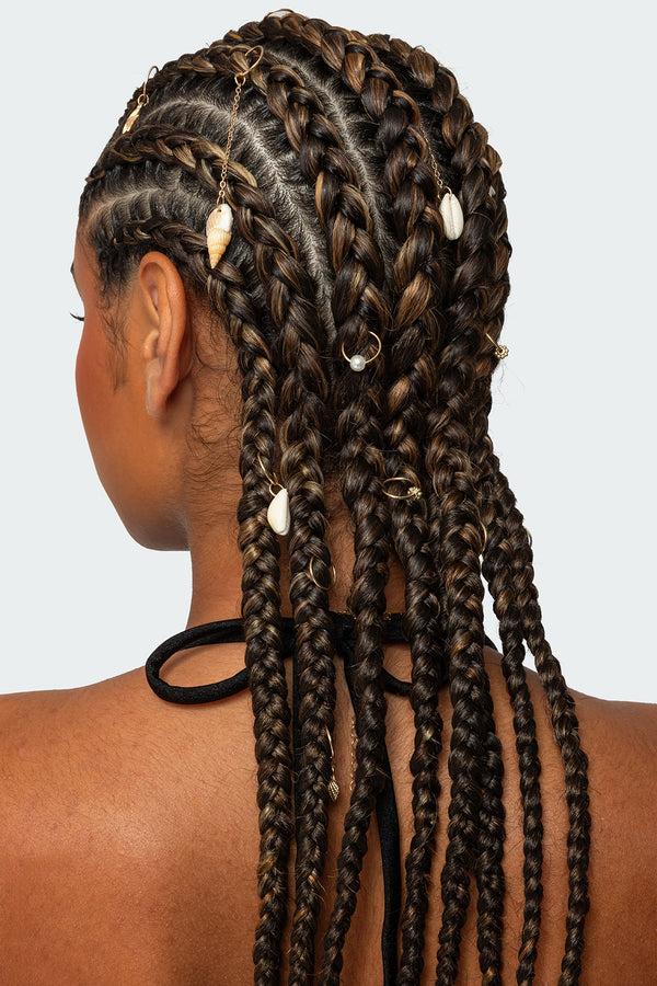 edikted Coastal Hair Charm Set gold