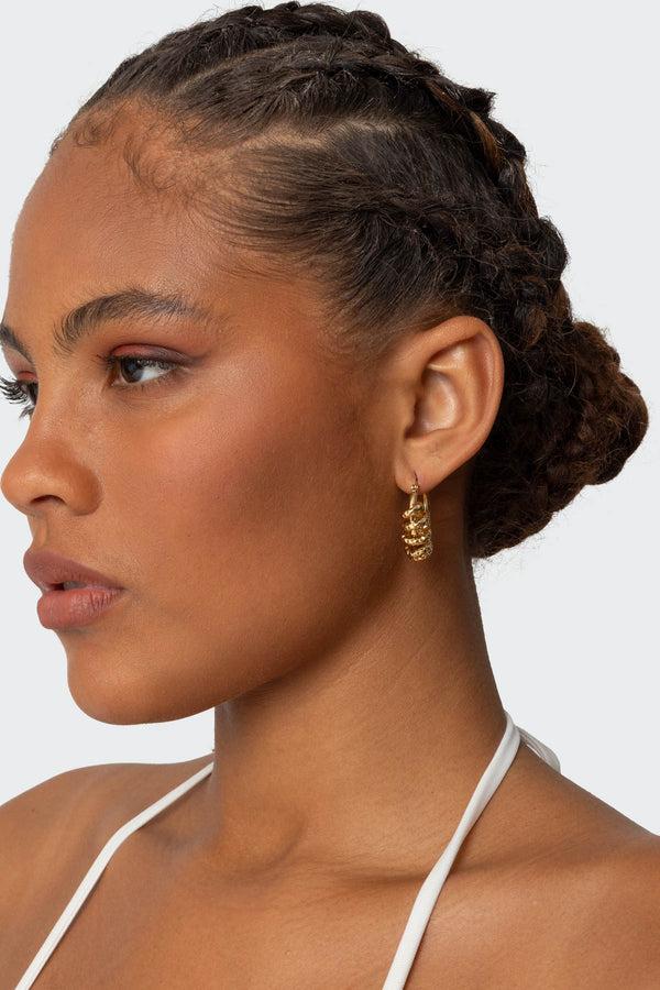 Edikted Coil Hoop Earrings Gold