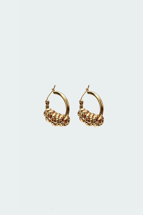 edikted Coil Hoop Earrings gold