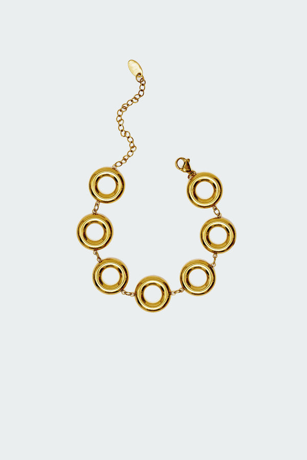 Edikted Connected Circle Bracelet Gold