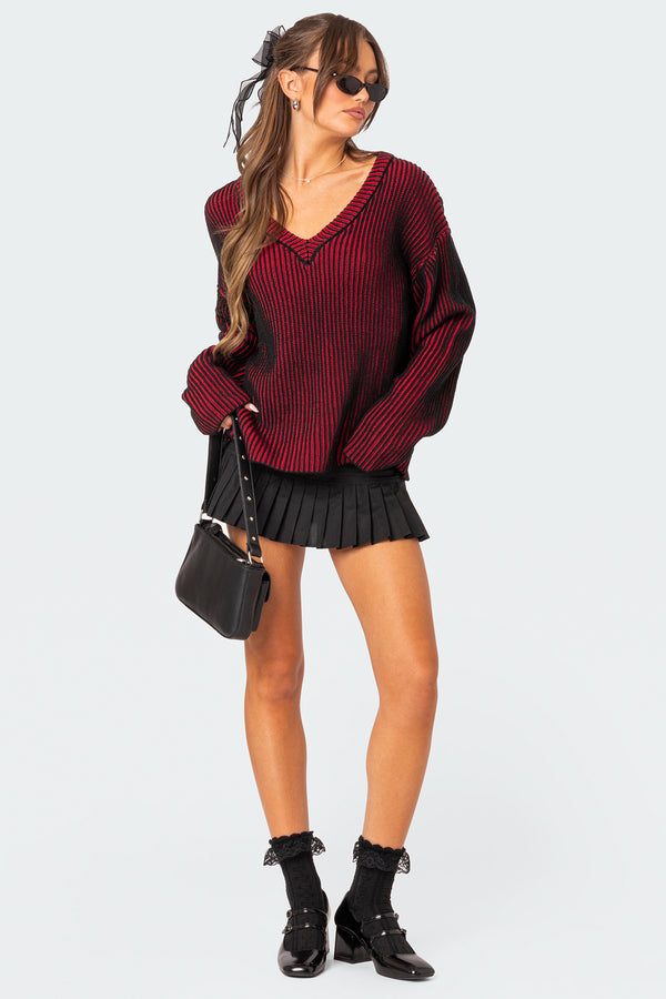 Edikted Contrast Texture Oversized Sweater Mix