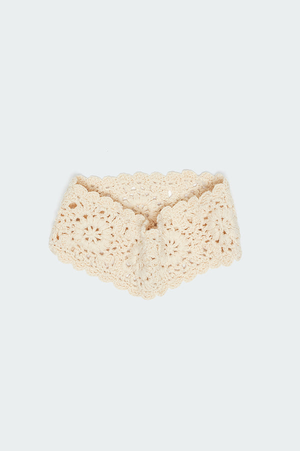 Edikted Crochet Headband Cream