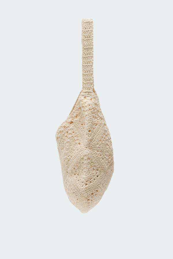 Edikted Crochet Shoulder Bag Ivory