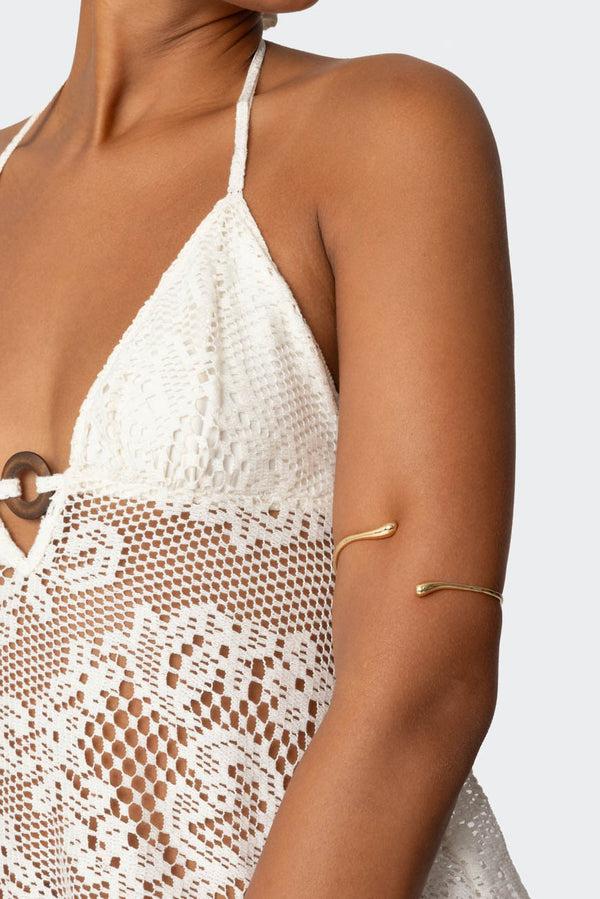 edikted Dainty Wrapped Arm Cuff gold