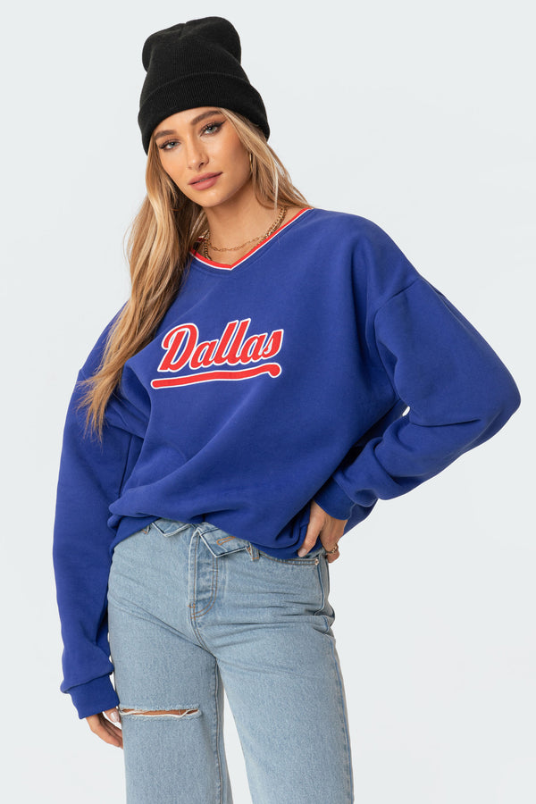 Edikted Dallas Sweatshirt Blue