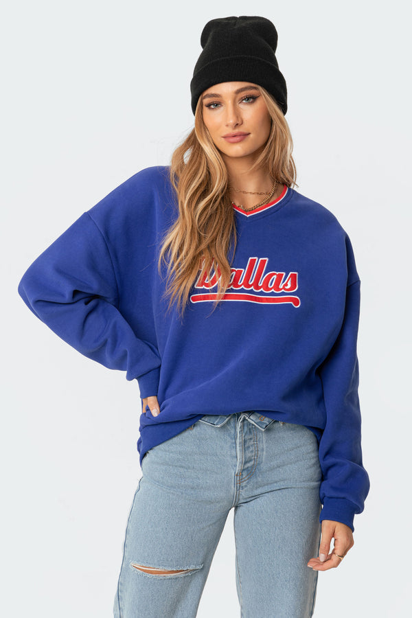 Edikted Dallas Sweatshirt Blue