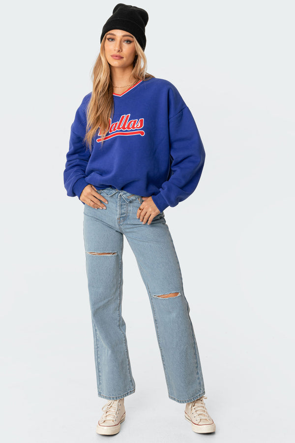 edikted Dallas Sweatshirt blue