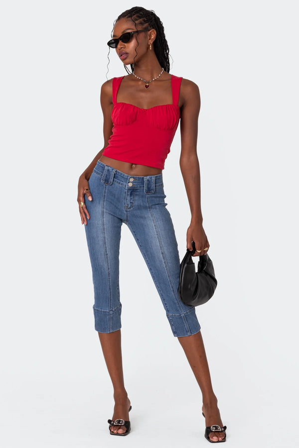 Edikted Danica Cupped Tank Top Red