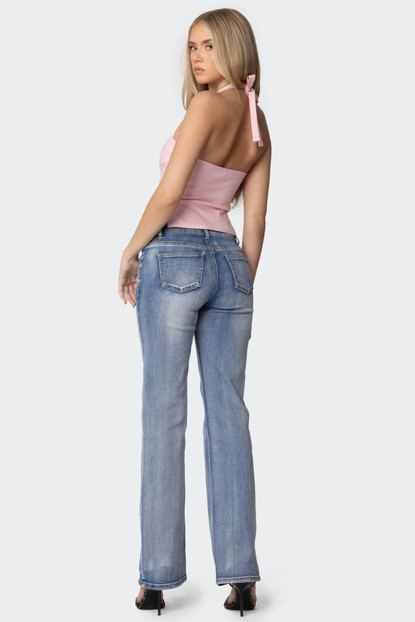 Edikted Dara Halter Top Pink