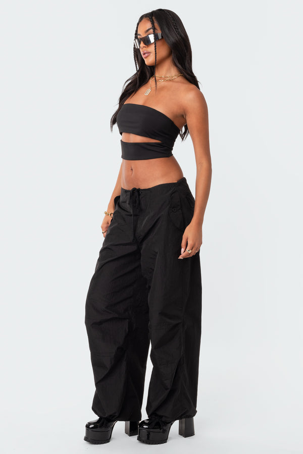 Edikted Darcey Cut-Out Tube Top Black