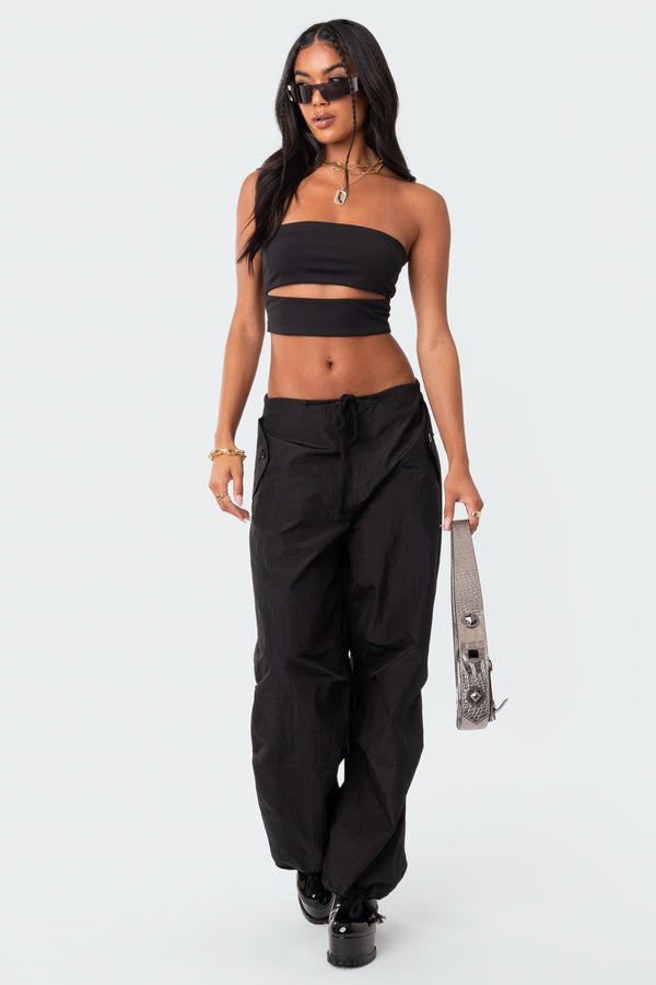 Edikted Darcey Cut-Out Tube Top Black