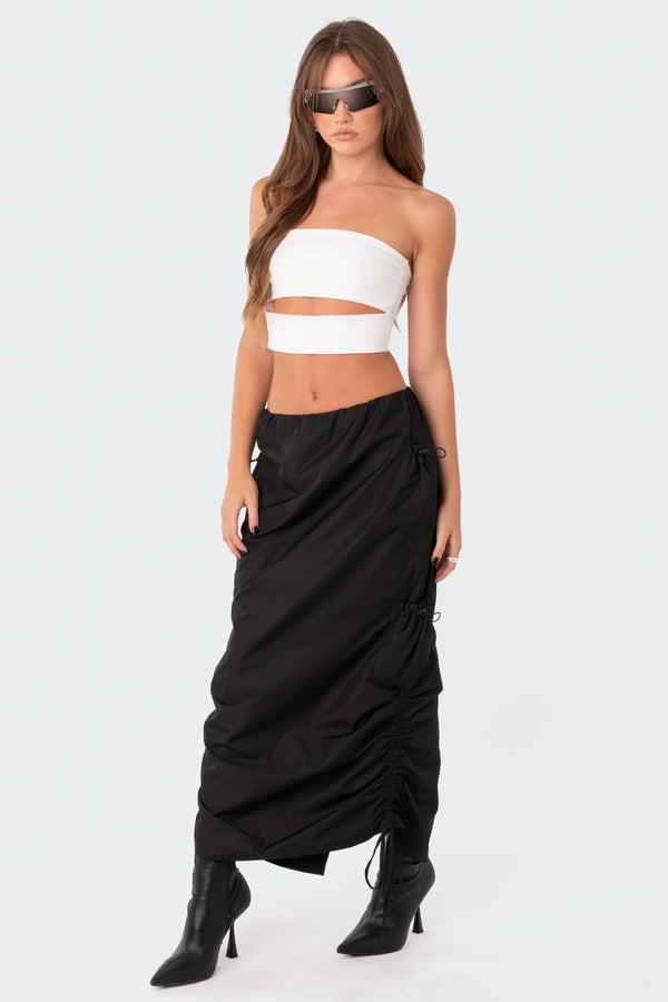 Edikted Darcey Cut-Out Tube Top White