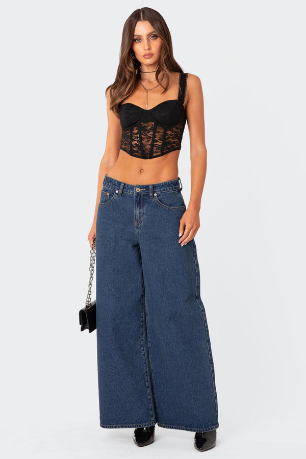 edikted Davina Lace Corset black