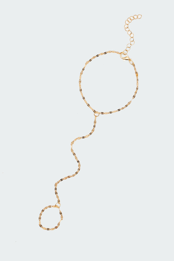 Edikted Dazzle Hand Chain Gold