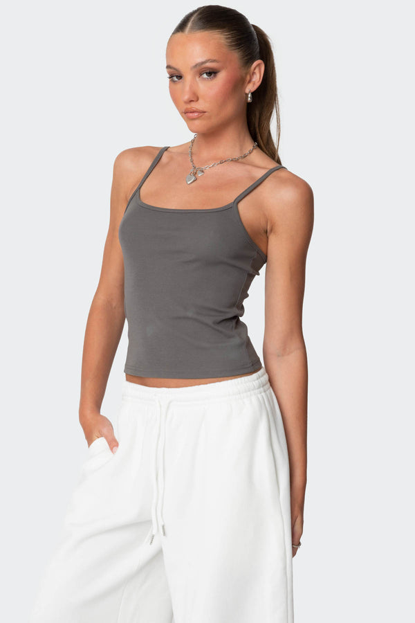 Edikted Deanna Tank Top Gray