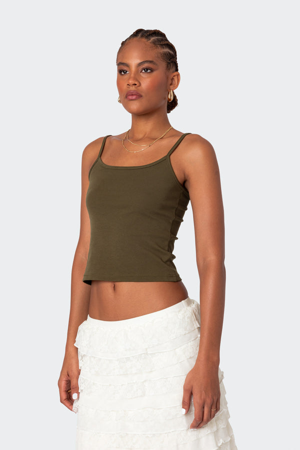 Edikted Deanna Tank Top Olive