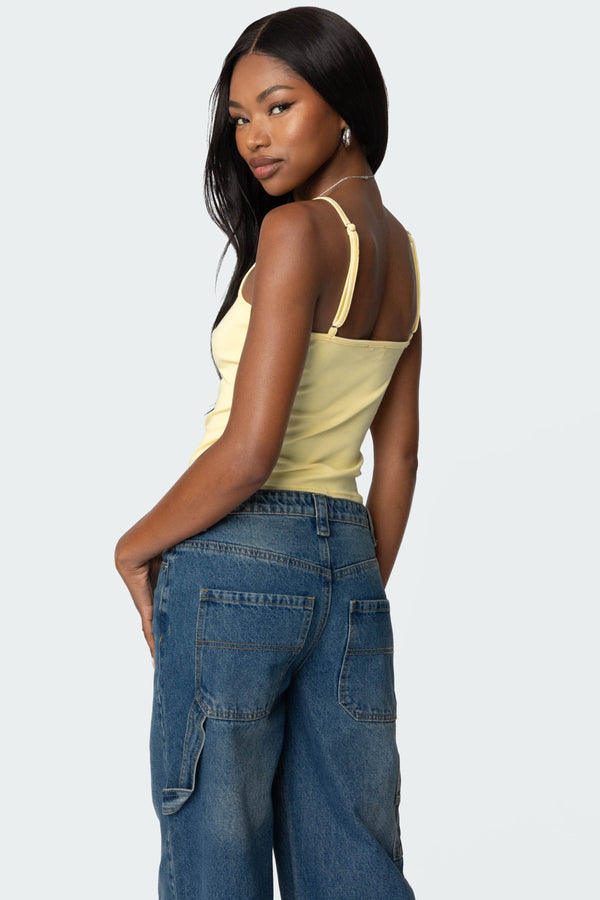 Edikted Deanna Tank Top Yellow