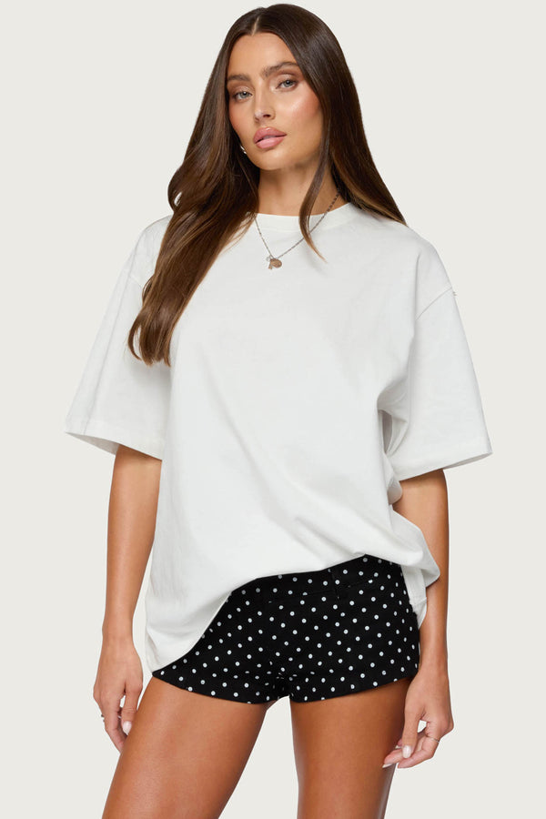 Edikted Devan Oversized T Shirt White