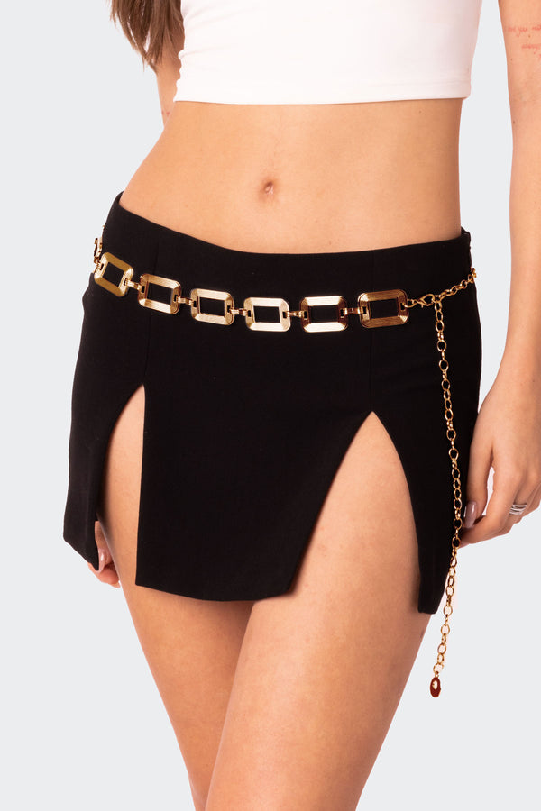edikted Disco Belt gold