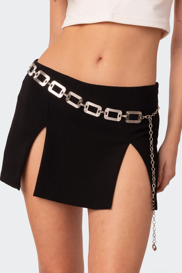 edikted Disco Belt silver