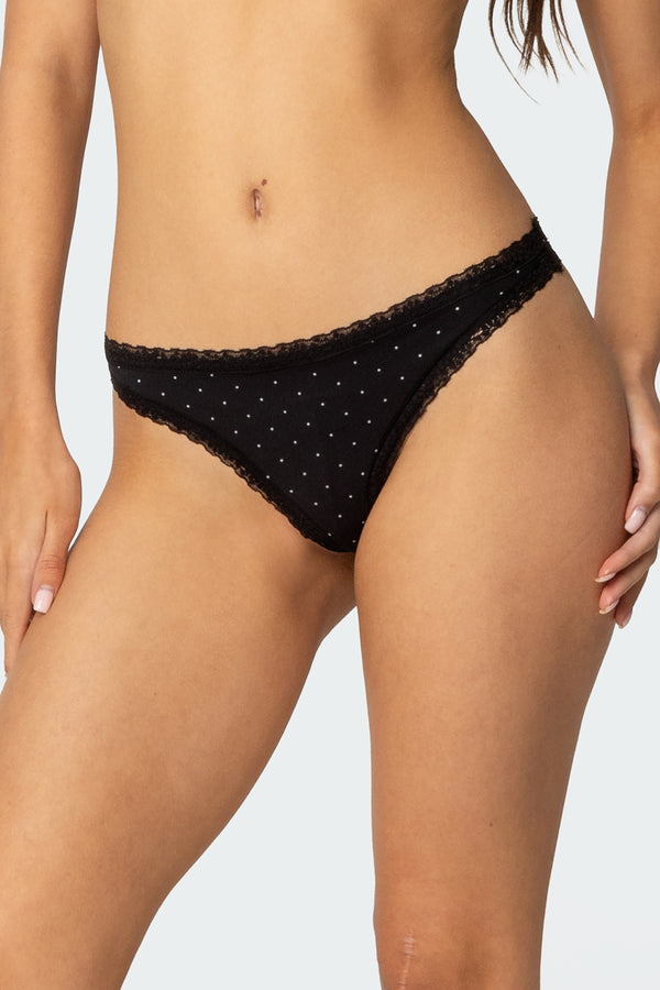 Edikted Dotty Cheeky Underwear Black