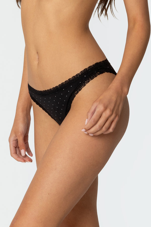 Edikted Dotty Cheeky Underwear Black