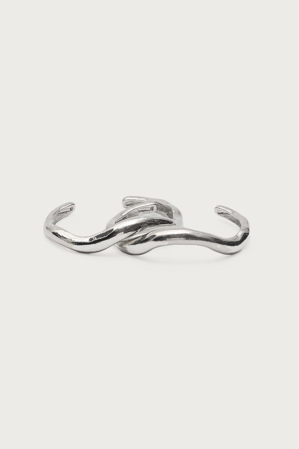 Edikted Double Arm Cuff Silver